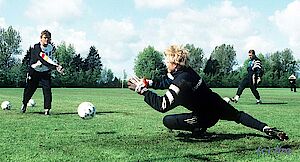 Sepp Maier und Oliver Kahn beim Techniktraining beim DFB (firo)