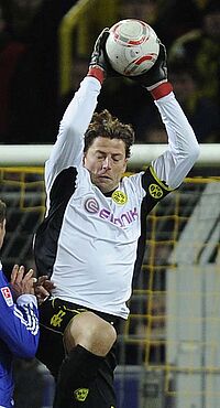 <div class=bu>Roman Weidenfeller gewinnt den Goldenen Handschuh 2010/11 (Foto Firo)</div>