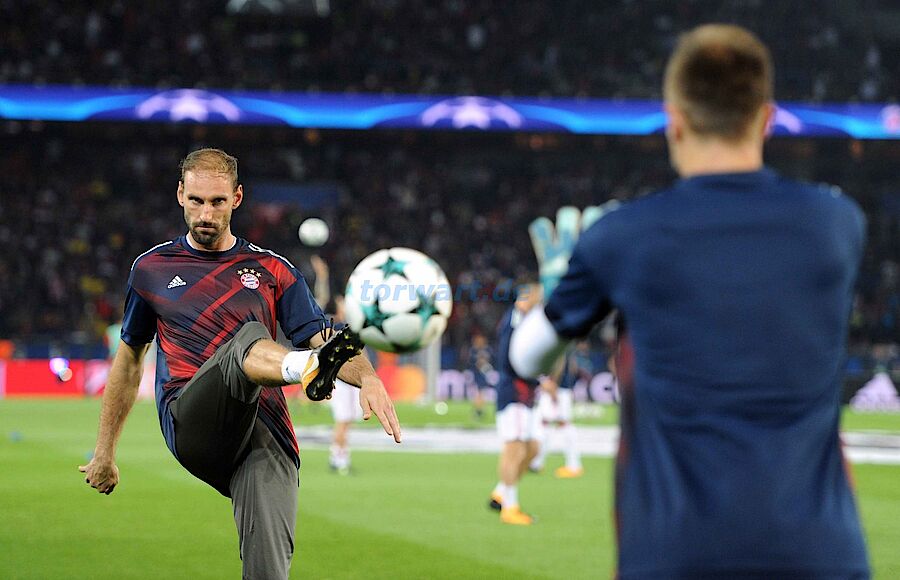Torwart Warm Machen Vor Dem Spiel