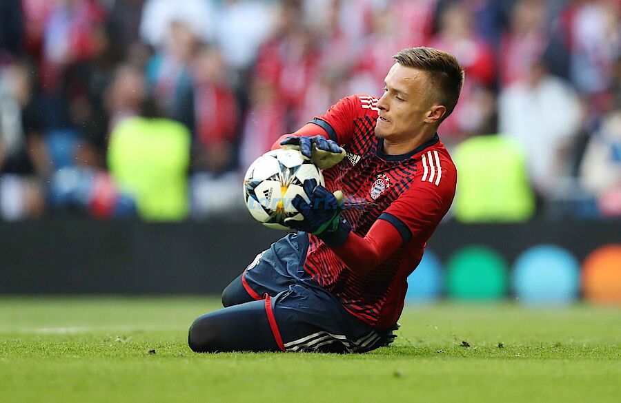 Torwart Warm Machen Vor Dem Spiel