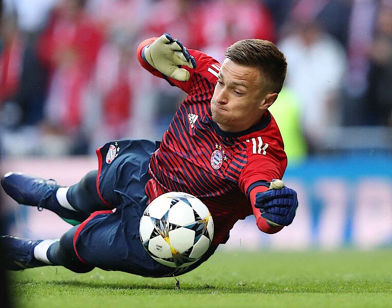 Torwart Warm Machen Vor Dem Spiel